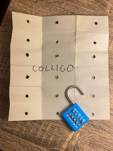 locked paper clue for escape room